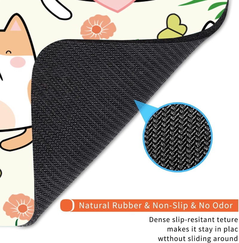 Armanza Square Mouse Pad Cute Cat, Personalized Premium-Textured Custom Mouse Mat Design, Washable Mousepad Cloth, Non-Slip Rubber Base Computer Mouse Pads for Wireless Mouse - Image 5